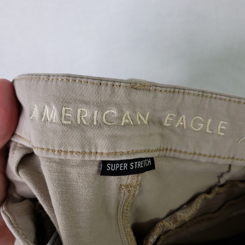 American Eagle Curvy Hi-Rise Super Stretch Skinny Trousers Tan Womens 2 Short‎ - Picture 3 of 11
